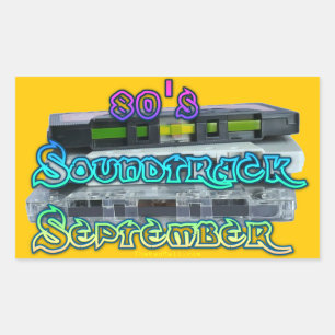 Os adesivos "anos 80 Soundtrack Setembro" do Shopp