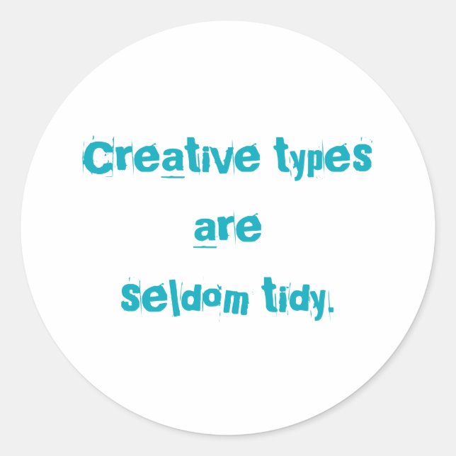 Os adesivos "Creative Types" raramente são "Tidy" (Frente)