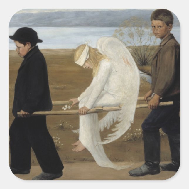 Os adesivos de Anjo Ferido de Simberg (Frente)