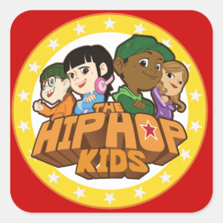 Os adesivos do logotipo das Hip Hop Kids