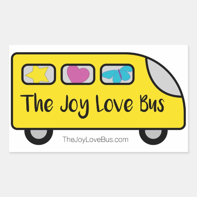 Os adesivos do logotipo Joy Love Bus (Frente)