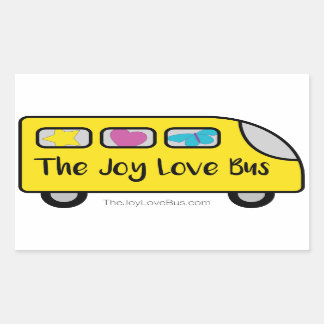 Os adesivos do logotipo Joy Love Bus
