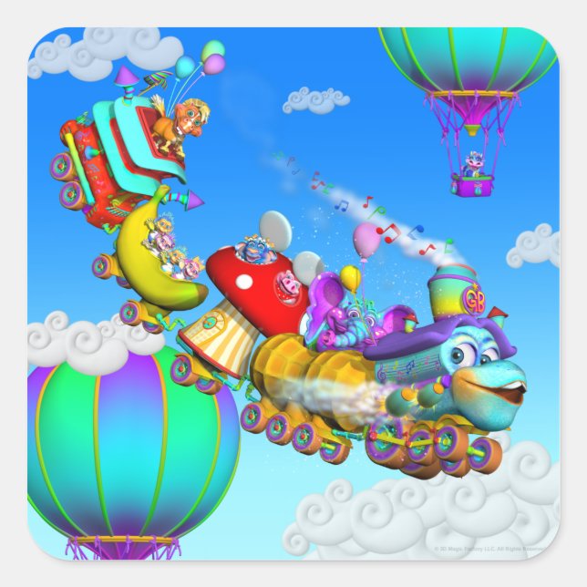 Os adesivos do trem GiggleBelly (Frente)