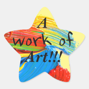 Os adesivos "Prêmio vencedor" do professor de arte