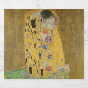 Os Amantes Beijo Abraço por Gustav Klimt