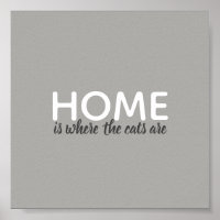 os amantes de gatos citam cinza poster e branco