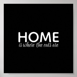 os amantes do gato citam poster preto e branco