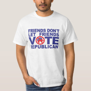 Os amigos não deixam o t-shirt do republicano do