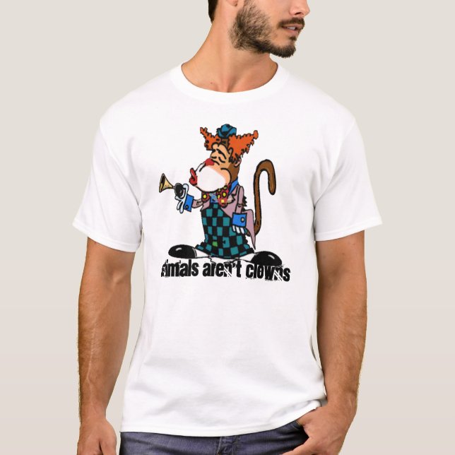 Os animais não são t-shirt dos palhaços (Frente)