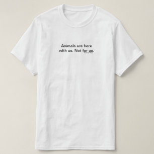 Os animais são connosco a camisa simples (branca)
