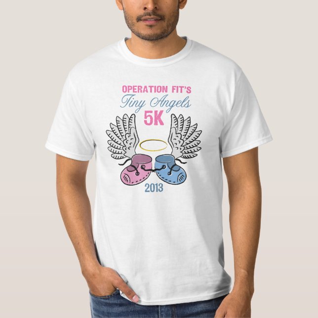 Os anjos minúsculos 5K Short a camisa Sleeved (Frente)