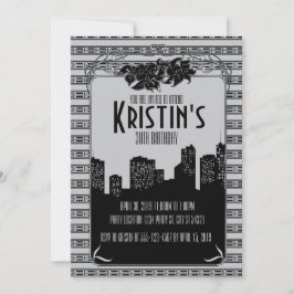 os anos 20, convites de festas de Gatsby