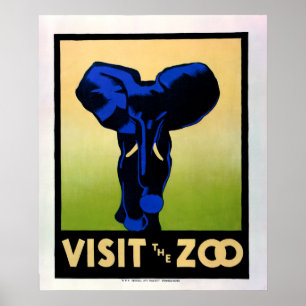 os anos 30 visitam o poster de WPA do jardim