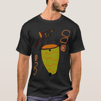 Os anos 50 retros camisa abstrata do Trombone &