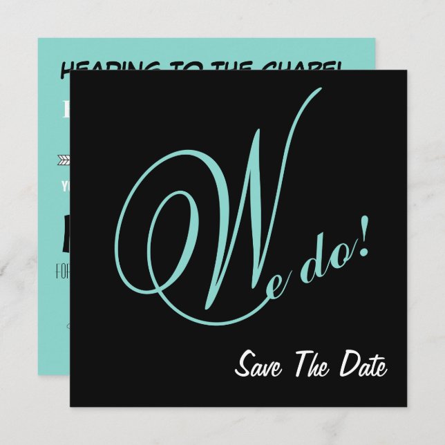 Os Anúncios de Noivado do Casal Feliz Nós Salvamos (Frente/Verso)