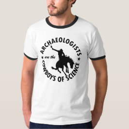 Os arqueólogos são vaqueiros do t-shirt da ciência