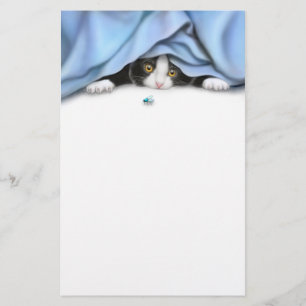 Os artigos de papelaria do gato do caçador do
