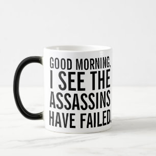 "os assassinos falharam" caneca de café