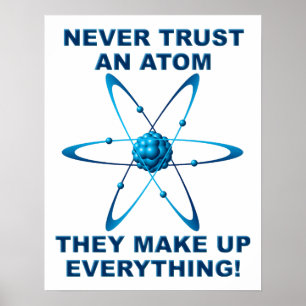 Os átomos compo tudo poster engraçado