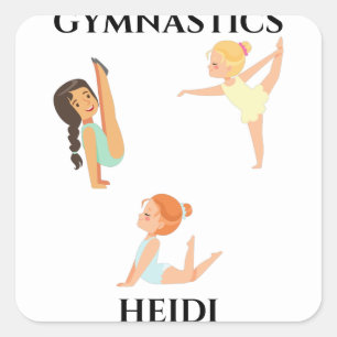 Os autocolantes personalizados da rapariga GYMNAST