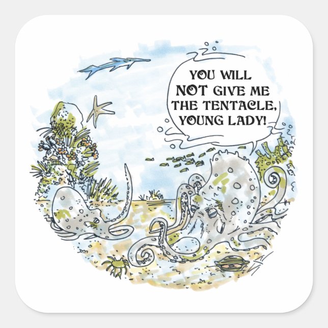 Os autocolantes quadrados do Tentacle (Frente)