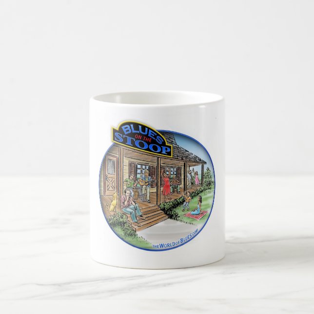 Os azuis na caneca de café w/country do Stoop (Centro)