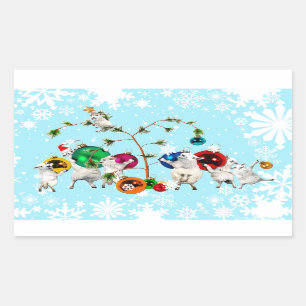 Os Baubles festivos do velo levantam a etiqueta