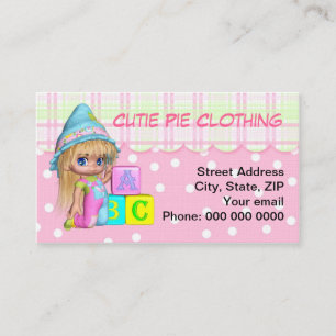 Os brinquedos das crianças do cartão de visita,