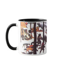 "Os Caçadores na Neve" Belas Canecas de Natal