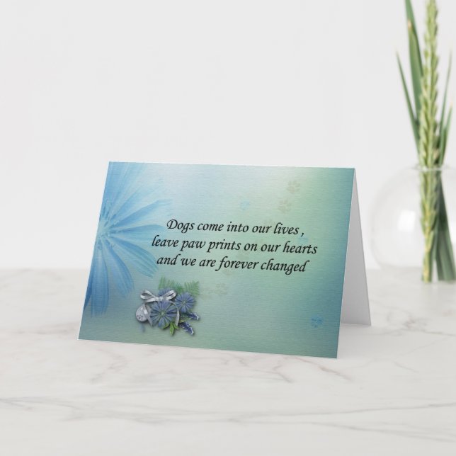 Os cães deixam as pegadas no seu cartão de simpati (Frente)