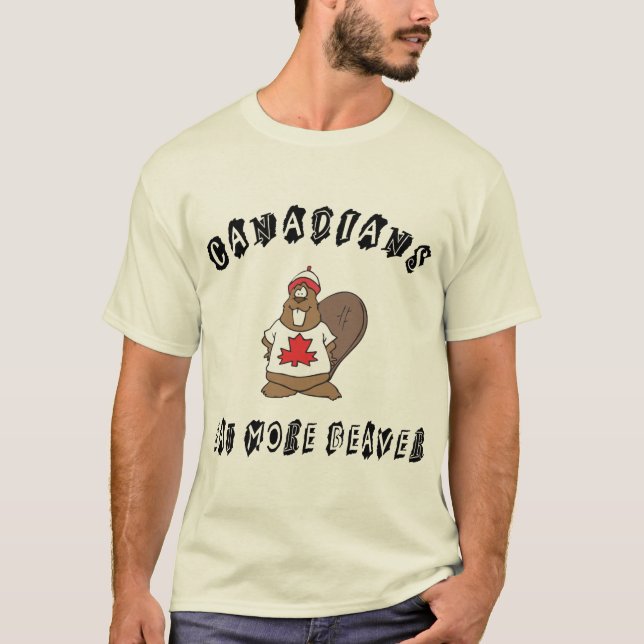 Os canadenses comem mais t-shirt do castor (Frente)