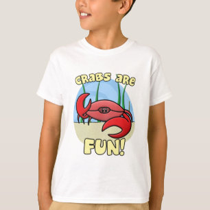 Os caranguejos são t-shirt da campainha da crian