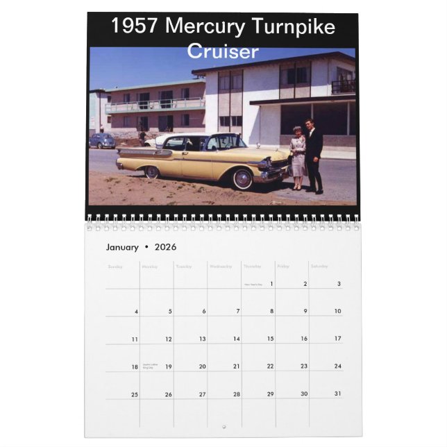 Os carros clássicos do calendário velho de Detroit (Jan 2026)