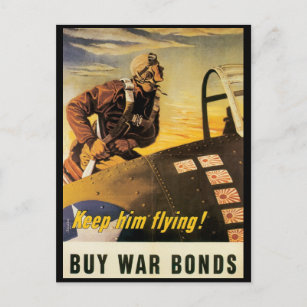 Os cartão da guerra do vintage, mantêm-no vôo!