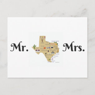 Os cartão dos Newlyweds de Texas