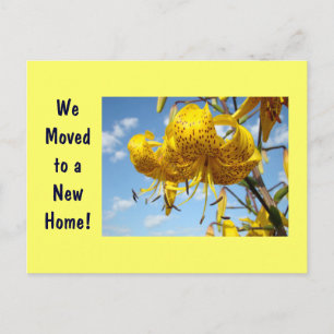 Os cartão novos do endereço moveram-se para