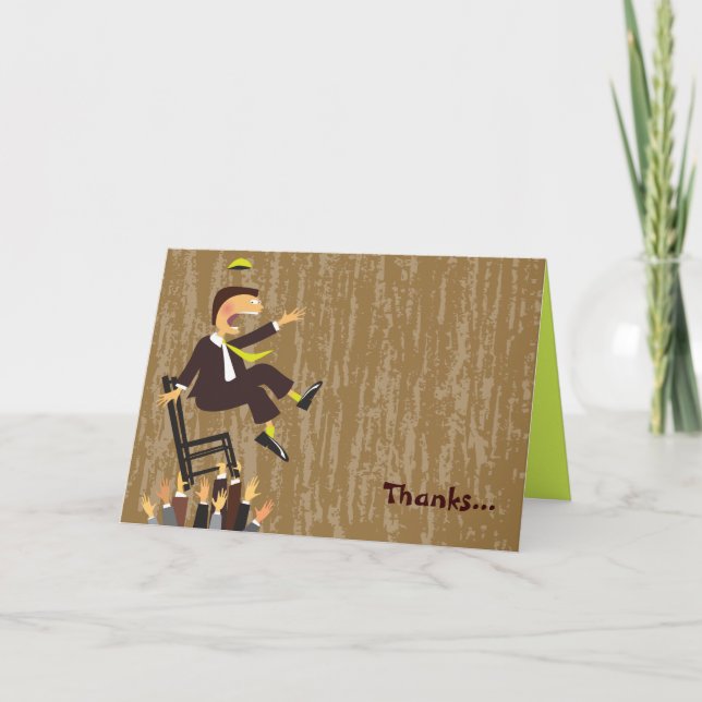 Os cartões de agradecimentos dobrados dança da (Frente)