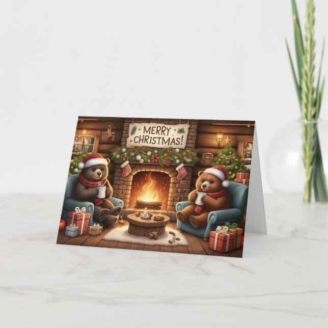 Os cartões de Natal do Urso de Natal. (Frente)