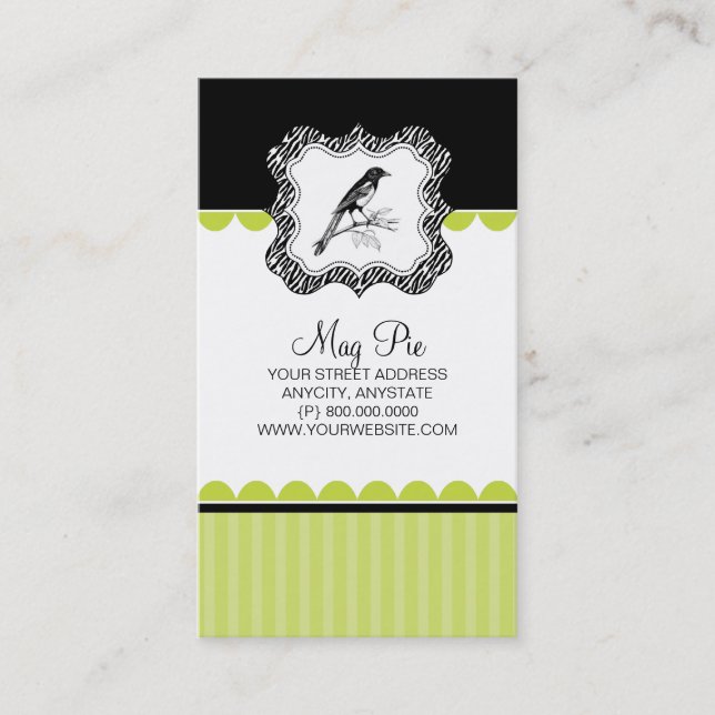 Os cartões de visitas de Jen (Frente)