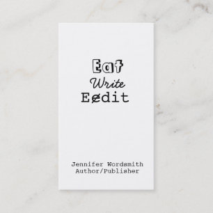 Os cartões de visitas engraçados do escritor com