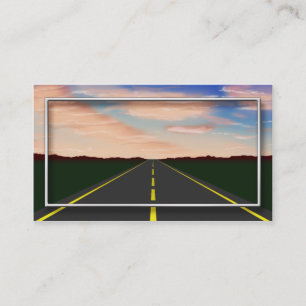 Os cartões de visitas ilustrados da estrada