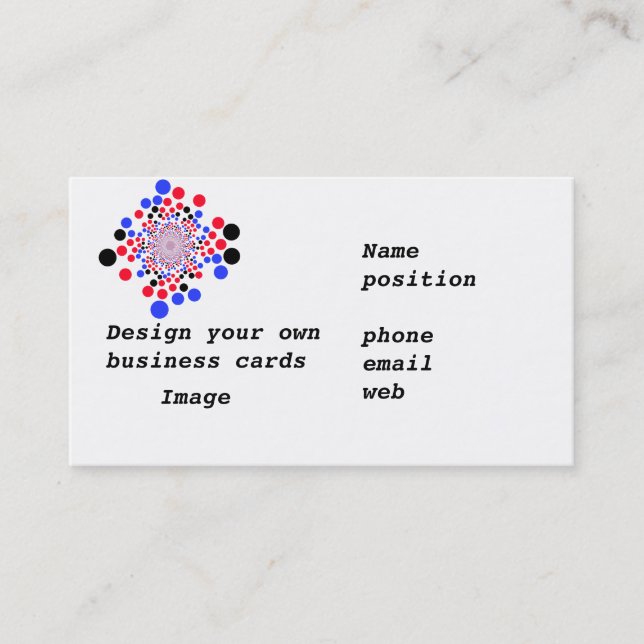 Os cartões de visitas projetam seus próprios (Frente)