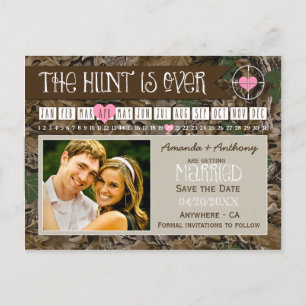 Os Cartões salve a data de Foto do Calendário Hunt