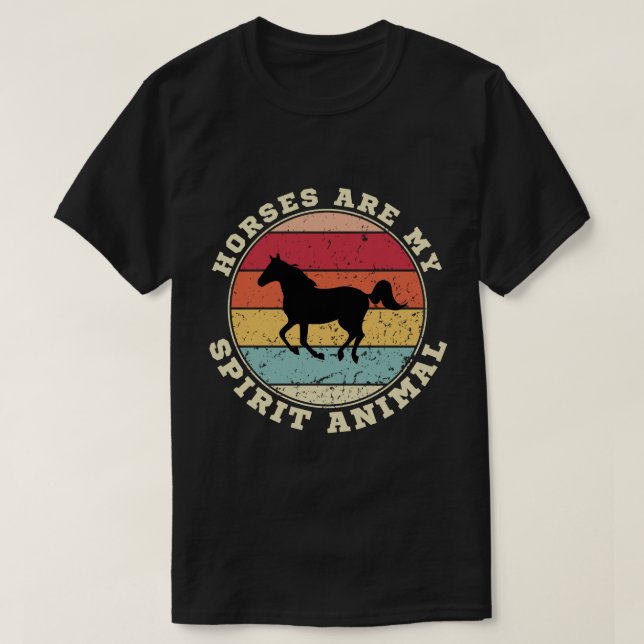 Os Cavalos São O Meu Espírito De Camisa Animal (Frente do Design)