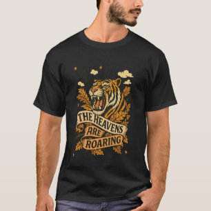 Os Céus são Rugindo Camisa de Tigre Outono Versícu