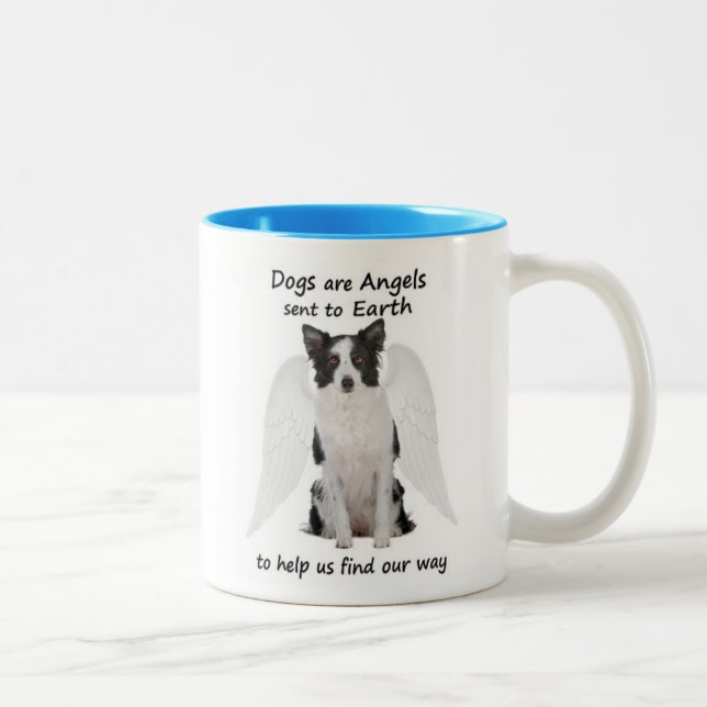 Os Collies de beira são caneca dos anjos (Direita)