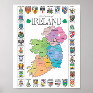 Os condados da Irlanda Poster