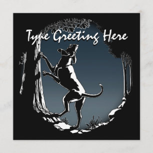 Os convites do cão de cão personalizam o cartão do