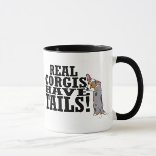 Os Corgis reais têm a caneca das caudas