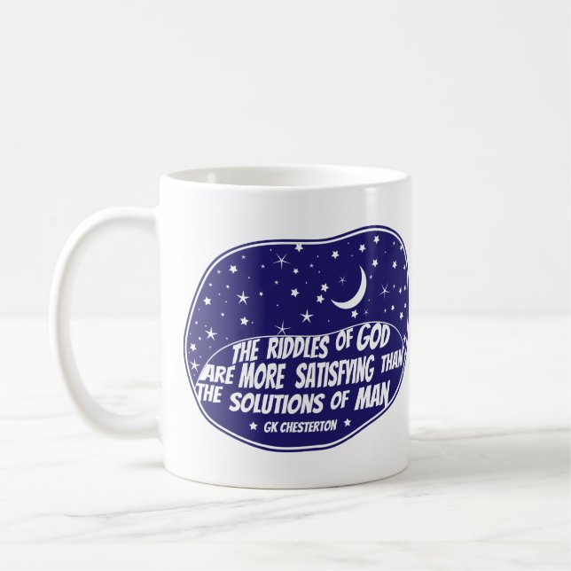 Os crivos do deus - caneca de café de GK (Esquerda)